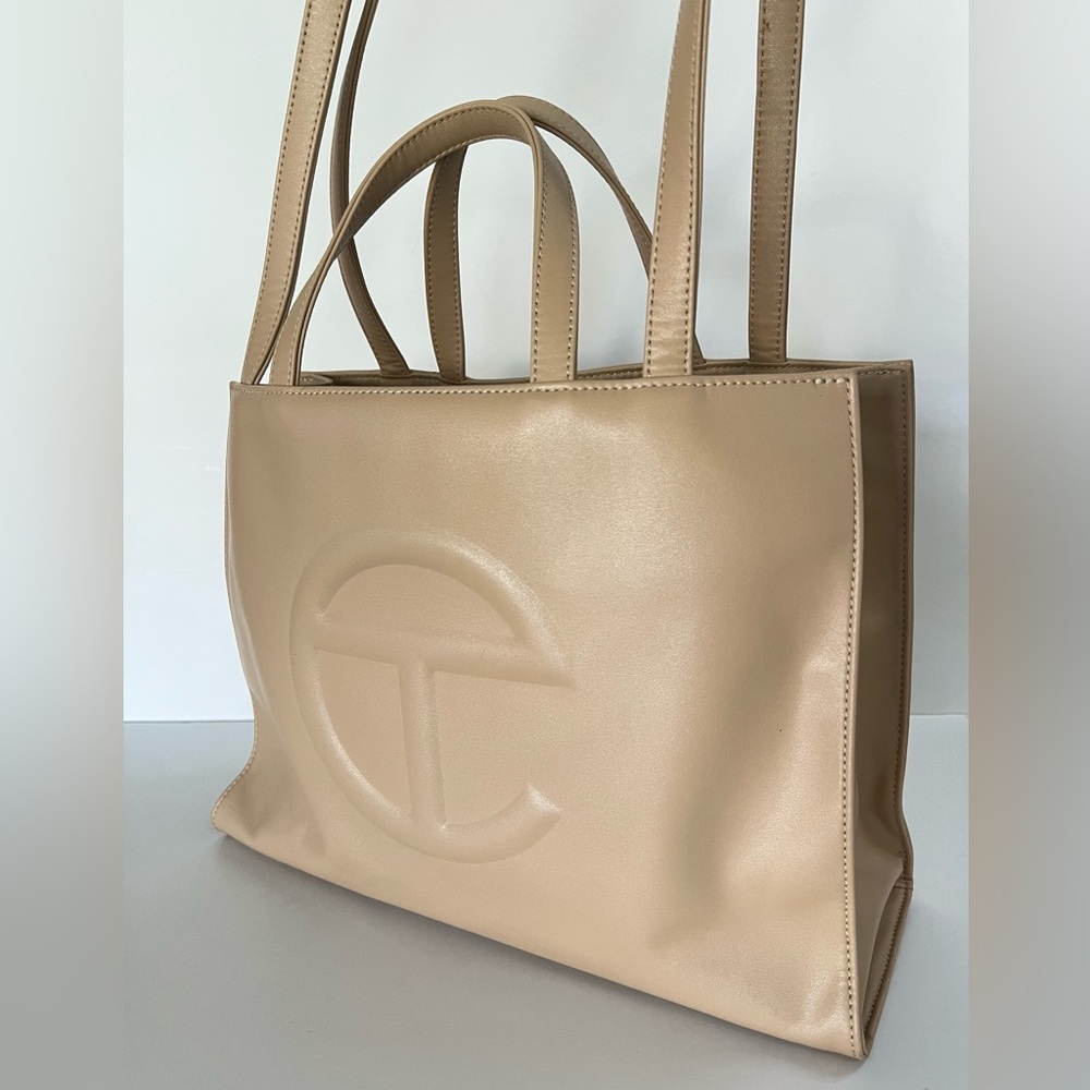 Telfar Cream Medium Tote Bag ~ Nice - Picture 2 of 15